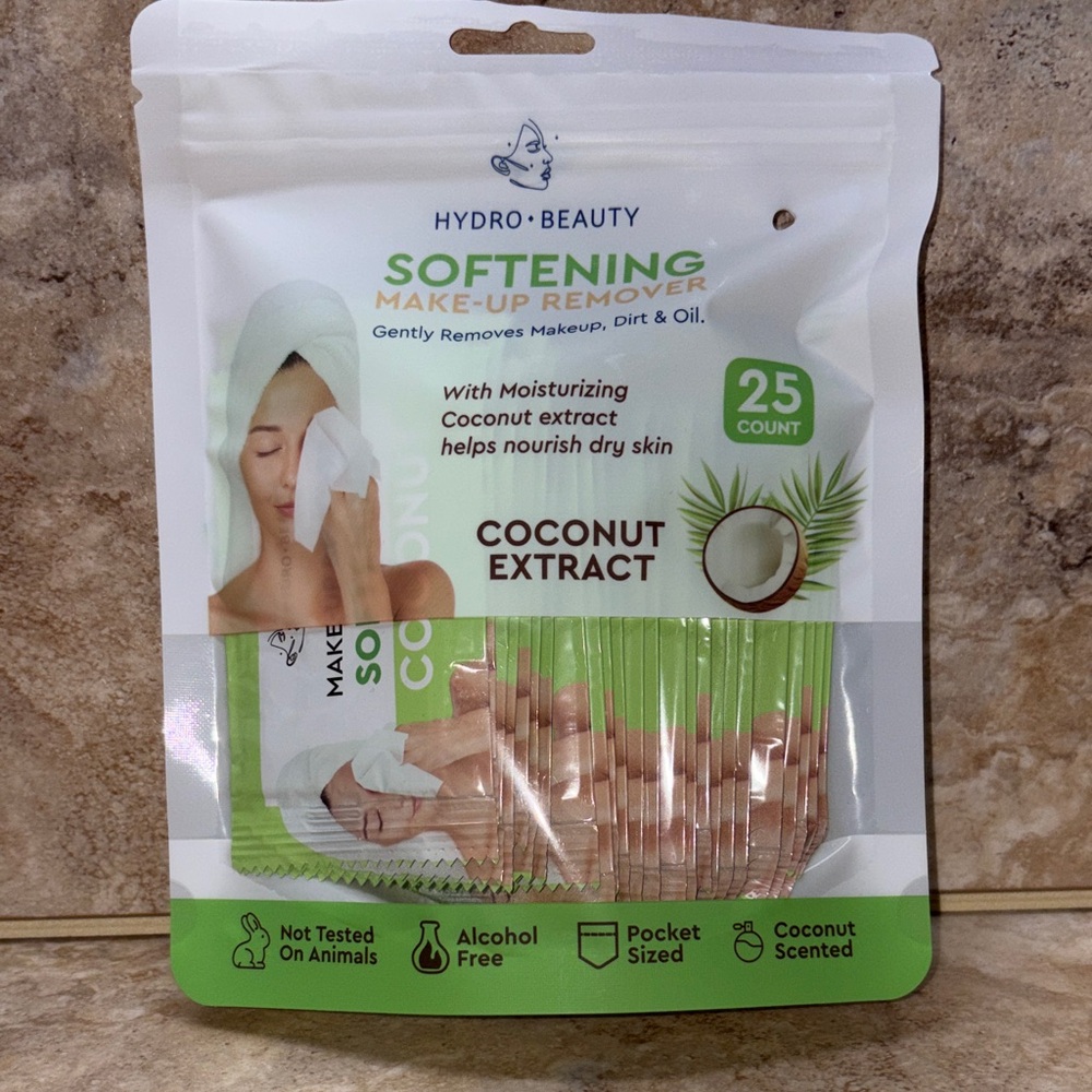 Hydro-Beauty Softening Makeup Remover with Coconut Extract 25ct Wipes